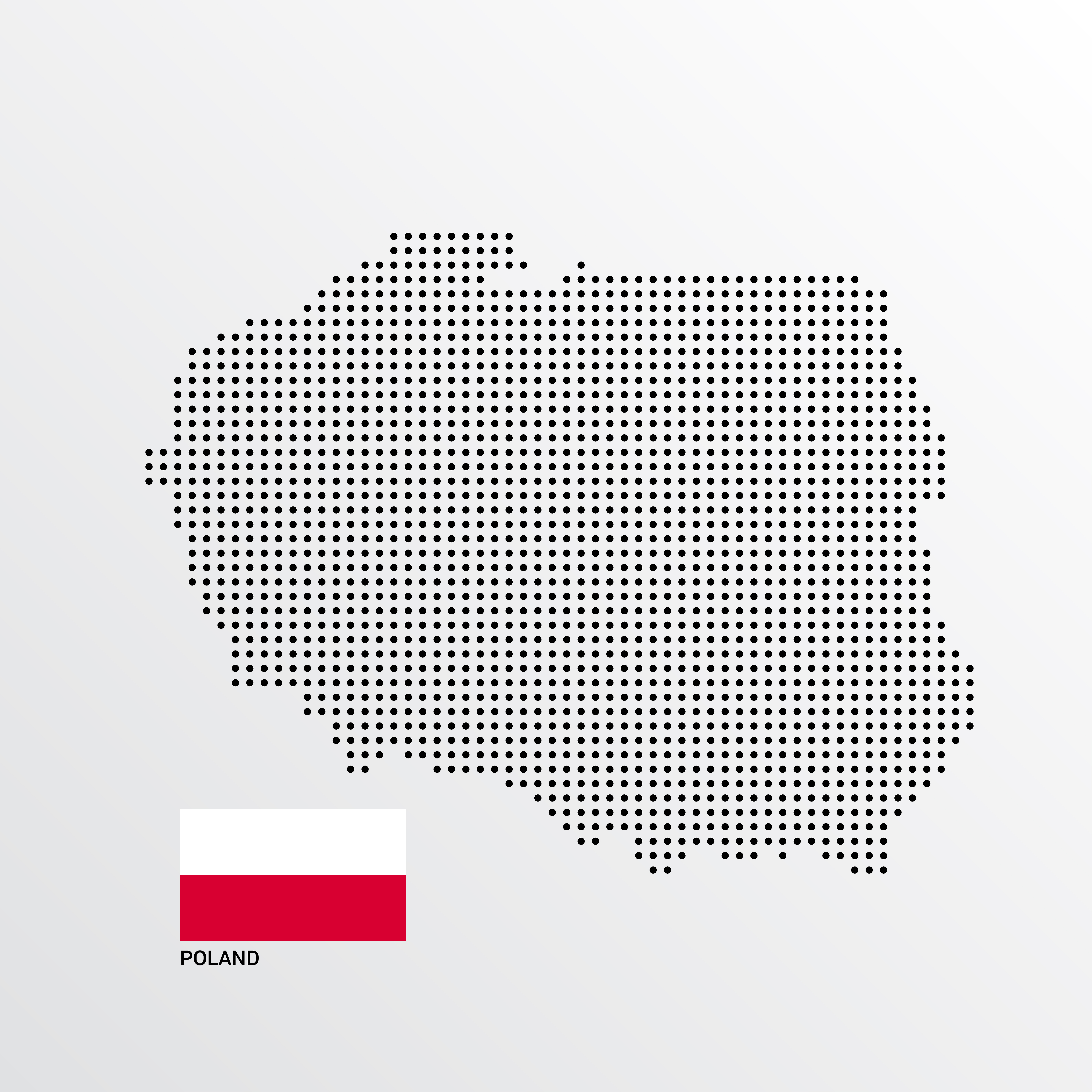 Mapa Polski z zaznaczonym obszarem dostawy
